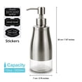 thumbnail image 3 of Refillable Soap Dispenser Brushed Stainless Steel and Glass Design for Modern Kitchen and Bathroom, 3 of 7