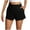 Black, variant on ABATAB Shorts for Women Trendy Comfy High Waist Shorts Solid Lightweight Summer Pull on Business Shorts with Pockets