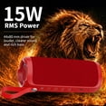 thumbnail image 6 of Portable Bluetooth Speaker RGB IPX6 Waterproof, 15W Loud Sound, Deep Bass, Bluetooth 5.3 Wireless Stereo Pairing 15H Playtime, for Home/Outdoor/Party/Beach, Birthday Gift (Red), 6 of 9