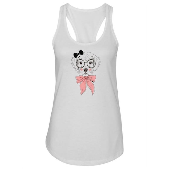 Bow And Ribbon Dog Tank Women -Image by Shutterstock, Female Small