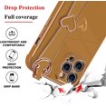 thumbnail image 2 of Compatible with iPhone 12 Pro Max Case for Women Girls,Soft TPU Cute Love Heart Plating Electroplate Wristband Bumper Holder Bling Case Slim Anti-Scratch Shockproof Luxury Case(Elegant Brown), 2 of 15