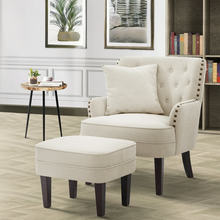 Living room chair and ottoman set discount