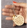 thumbnail image 5 of Inkdotpot Funny Keychain God Knew I Would Be Too Powerful If I Could Do Math Wood Engraved Keychain Novelty Gift, 5 of 5
