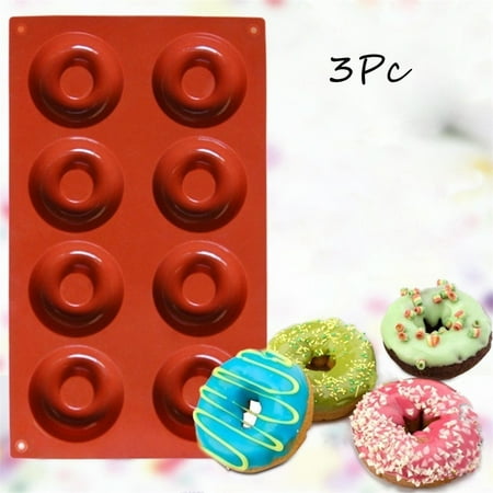 

Feiboyy 3PC Silicone Donut Cupcake Muffin Chocolate Cake Candy Cookie Baking