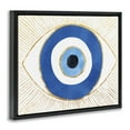 thumbnail image 3 of Stupell Industries Evil Eye Shape Striped Mati Symbol Graphic Art Jet Black Floating Framed Canvas Print Wall Art, Design by Ziwei Li, 3 of 9