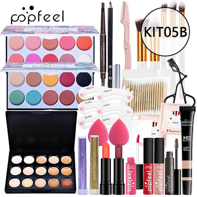Conjunto de maquillaje facial no mancha corrector delineador de ojos lápiz de cejas