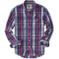 thumbnail image 1 of Camisa Aeropostale con Botones a cuadros bulldog bordado para hombre morado pequeño Botones al frente, 1 of 1