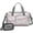 Gray Pink Baseball, variant on Women Men Gym Bag,Green and Brown Football Stitch Pattern Small Duffle Bag Spend the Night Bags for Women with Shoes Compartment Washbag,Detachable Shoulder Strap,19.7x8.3x11 Inches