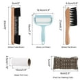 thumbnail image 2 of Uxcell Pool Table Cleaning Brush Set Table Brush Rail Brush Cue Cleaning Cloth Sticky Lint Roller Spare Core Wooden, 2 of 6