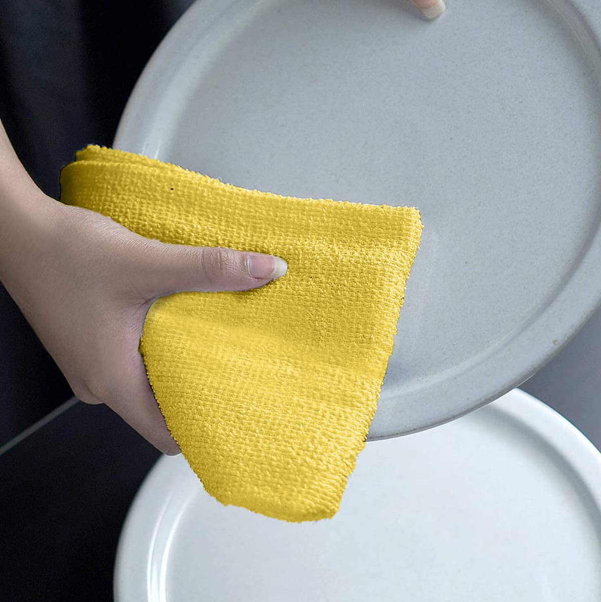 Avalon Towels Terry Bar Mop Towels (Value Pack of 60) Size 14"x17" – Absorbent and Durable, Multipurpose Towels, Cotton Cleaning Rags, Kitchen Towels, Restaurant Towels, Reusable Shop Rags (Yellow)