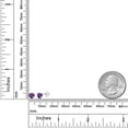 thumbnail image 6 of Gem Stone King 10K White Gold Purple Amethyst Stud Earrings for Women | 0.84 Cttw | Gemstone February Birthstone | Heart Shape 5MM, 6 of 6