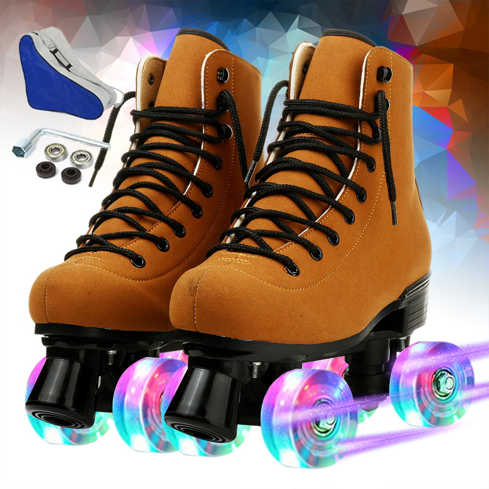 Orange and black camo Sk8-hi roller skates size 6.5