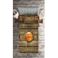 thumbnail image 2 of Ambesonne Nautical Quilted Coverlet 2 Pcs, Rustic Wooden Ship, Twin Size, Multicolor, 2 of 2