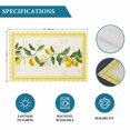 thumbnail image 6 of Yellow Lemons Placemats Set of 12, Summer Botanical Checkered Farmhouse Placemats for Dining Table, Place Mats for Kitchen Tabletop, Waterproof Wipeable Dining Table Mats Set, 6 of 9