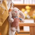 thumbnail image 4 of Cute Suspender Pants Rabbit Plush Toy Long Ears Rabbit Pendant Strap Bear Keychain Doll Women‘s Bag Hanging Accessories, 4 of 6
