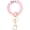 Gold(pink Series), variant on Silicone Beaded Wristlet Keychain, Cute Key Ring Bracelet Stretchy for Women Car Keys Silver(black/White/Grey) -