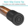 thumbnail image 5 of Bastón de madera Vive para senderismo - Hecho a mano, impermeable, con correa de cuero - Bastón de madera para mantener el equilibrio, para mujeres, hombres y personas mayores - Punta antideslizante p, 5 of 5