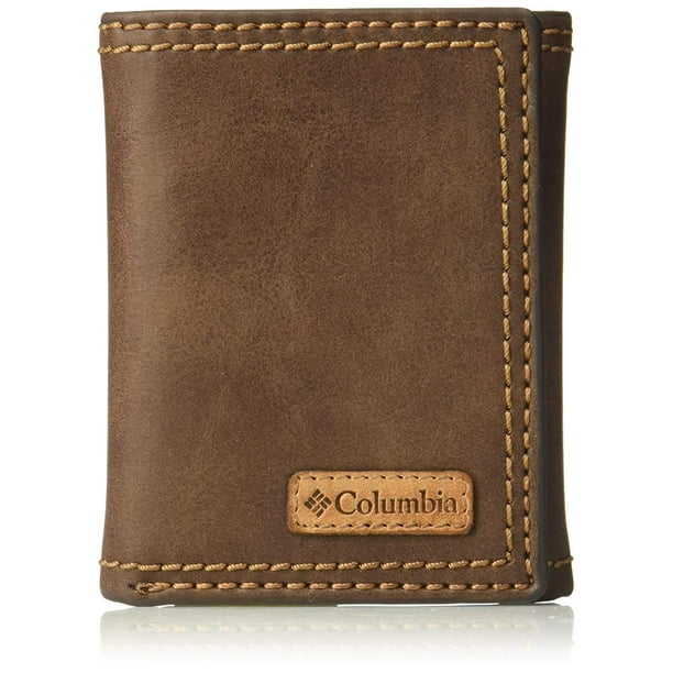 Billetera Columbia Trifold RFID de cuero genuino para hombre