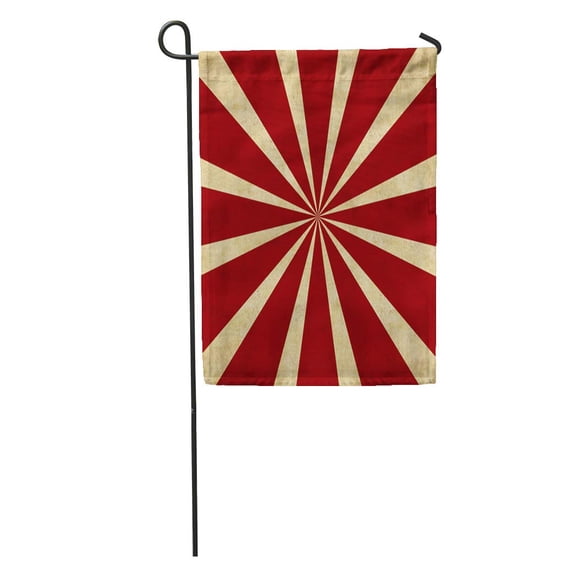 SIDONKU Circus Red Star Burst on Retro Vintage Pattern Christmas Holiday Garden Flag Decorative Flag House Banner 28x40 inch