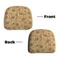 thumbnail image 6 of Kdxio Brown Flowers Pattern Print 2 Piece Car Head Rest Covers Set Auto Front/Rear Seats Headrest Cover Universal Fit Most Cars,Sedan, SUV, 6 of 9