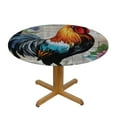 thumbnail image 3 of FUMJ Funny Chicken Elastic Edged Round Fitted Table Cloth Cover, Waterproof Free Round Tablecloth, Home Decorative Tablecloth for Indoor Outdoor Kitchen Party,, 3 of 7