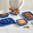 thumbnail image 4 of Mainstays 6 Piece Non-Stick Bakeware Sets, Easy for Release and Clean up, Carbon Steel, Blue, 4 of 5