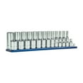 thumbnail image 1 of Capri Tools 1/4 in. Drive 12-Point Shallow and Deep Socket Set, Metric, 4 to 15 mm, 26-Piece with Billet Aluminum Socket Rail, 1 of 5