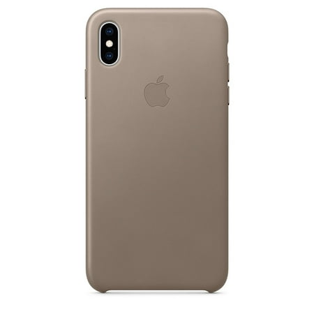 Apple Leather Case for iPhone XS Max - Taupe (Best Leather Case For Iphone X)