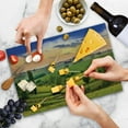 thumbnail image 4 of Nature Cutting Board, Picture of Rural Pastoral Meadows with Fences Surreal Countryside Image Print, Decorative Tempered Glass Cutting and Serving Board, Large Size, Green Blue Orange, by Ambesonne, 4 of 5