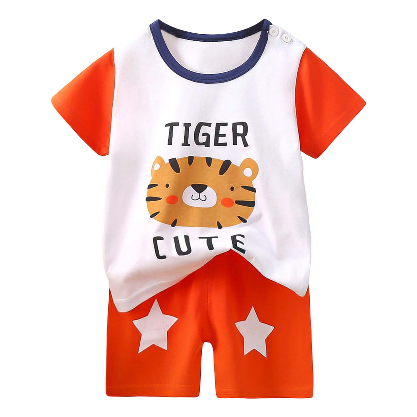 Luvoko Infant Boys' Sets Tiger Children's Animated Fun T-Shirt