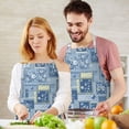 thumbnail image 3 of Pioneer Flower Floral Print Pattern Apron for Women and Men, Cotton Linen Waterproof with Pockets, Adjustable, 33x27 Inch for Kitchen, Gardening, BBQ, Salon, 3 of 6