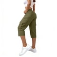 thumbnail image 2 of Womens Capris Pants for Women High Waisted Cargo Pants Lightweight Summer Casual Hiking Cropped Trousers with Pockets, 2 of 6