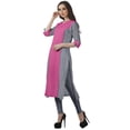 thumbnail image 3 of Moomaya Vêtements Ethniques pour Femmes Kurta Punjabi Longue Droite pour Femmes Robe Indienne Décontractée, 3 of 6