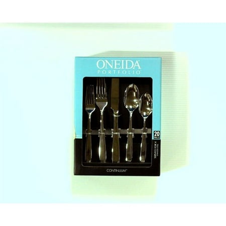Oneida Continuum High Quality Stainless Steel 20 Piece Flatware Set - Serves