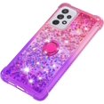 thumbnail image 6 of Clear Case for Samsung Galaxy A73 5G with Ring Kickstand, Girls Women Bling Gradient Quicksand Glitter Flowing Liquid Floating Case Cover for Samsung Galaxy A73 5G JB Pink Mauve, 6 of 14