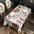 thumbnail image 2 of White Christmas Cookie Pattern Rectangle Tablecloth 60"x102",Waterproof Polyester Rectangle Table Cloth, Wipeable Spillproof Polyester Tablecloth for Dining, Camping, Indoor and Outdoor, 2 of 6