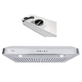 thumbnail image 1 of Awoco RH-C06-30 Classique 6 Pouces Haut 1mm Épais Acier Inoxydable sous Armoire 4 Vitesses Hotte 900CFM avec 2 Lumières LED, Évent Rond 6 Pouces - Largeur 30 Pouces, 1 of 4