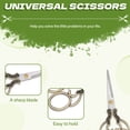 thumbnail image 3 of FACEGA 2Pcs Scissors All Purpose,Pointed 5.1" Scissors for Office,Carved Handle Embroidery Scissors,Cyan, 3 of 7