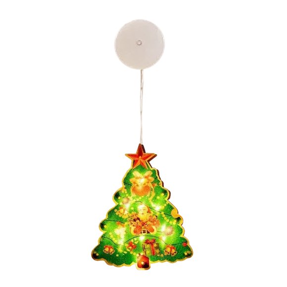 Binwennn Christmas Window Arrangement Hanging Lights LED String Lights Santa Snowman Christmas Day Decoration Portable Work Light Bulb Ac Covers for inside 27x17 Big Light up Letters 24 in Skeleton