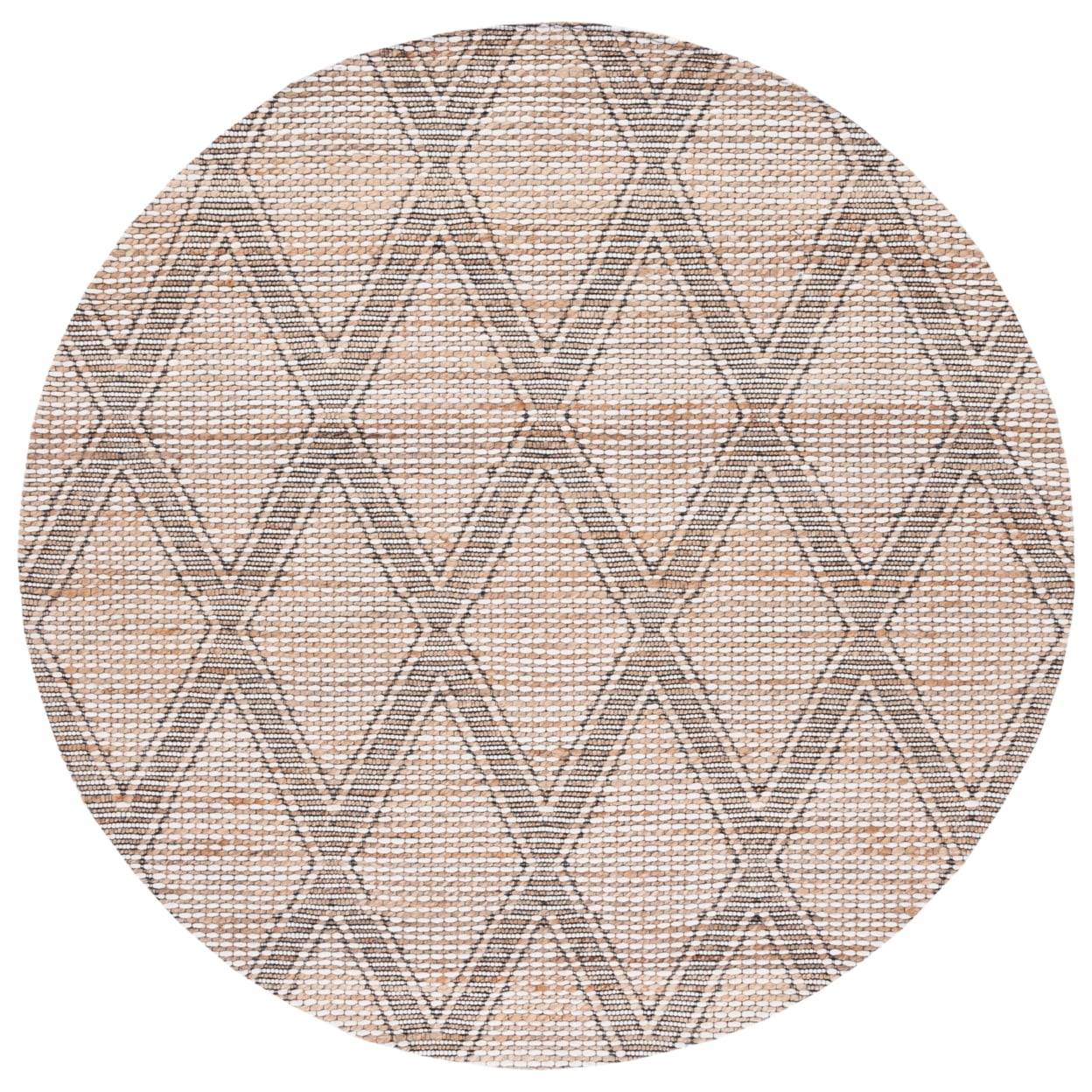 SAFAVIEH Marbella Baxter Diamond Area Rug, Natural/Ivory, 6' x 9'