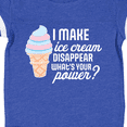 thumbnail image 4 of Inktastic I Make Ice Cream Disappear What's Your Power Boys or Girls Baby Bodysuit, 4 of 5