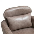 thumbnail image 5 of Modern Accent Chair Upholstered High Back Reading Chair with Arms Tufted Single Sofa Leisure Club Chair with Metal Legs and Throw Pillow,Arm Chair Vanity Chair for Living Room Bedroom Dorm Room,Taupe, 5 of 7