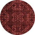 thumbnail image 1 of Ahgly Company Indoor Round Abstract Red Modern Area Rugs, 7' Round, 1 of 4