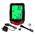thumbnail image 1 of Cycling Bike Stopwatch Wired Computer Speedometer Odometer Red 2.6×1.8×0.6in 1Pack, 1 of 2