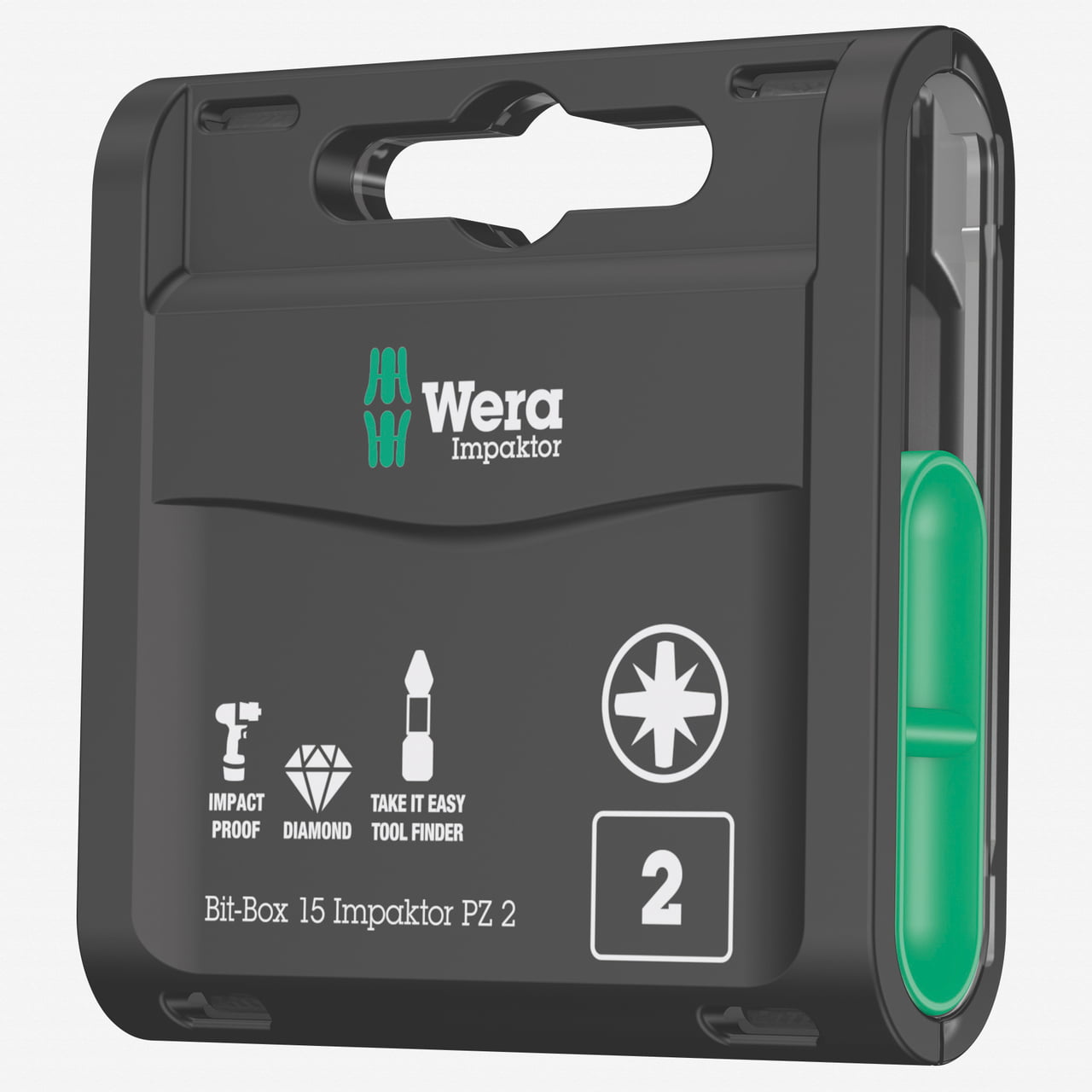 Wera 855/1 Diamond Coated Impaktor Screwdriver Bits for PZ 3 Pozidriv Screws Pack of 10