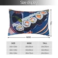 thumbnail image 2 of Rateoe Colorful Sushi Food Art Pattern Decorative Pillow Case,Throw Pillow Covers,Plush Pillow Cover,Soft Pillow Case,Velvet Pillow Case-14"x20", 2 of 6
