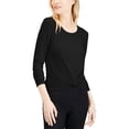 thumbnail image 1 of maison Jules T-Shirt Basique à devant Torsadé pour Femmes deepblack TP, 1 of 1