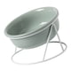 thumbnail image 2 of Tazón de comida para mascotas de cerámica, multiusos, elegante, diseño elevado, protección de la columna cervical, tazón de comida para gatos, perros, mascotas, 300 ml, verde claro, 2 of 5