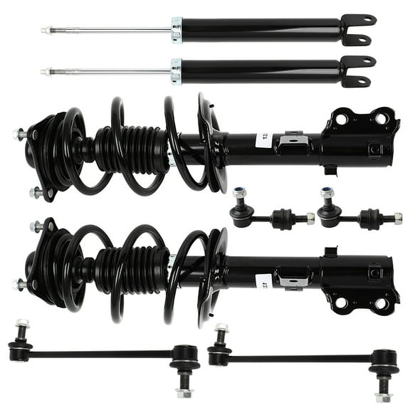 Complete Front Rear Struts Coil Spring Assembly Compatible For 2012-2014 for Hyundai Sonata,2012-2015 for Kia Optima 1333505L, 5354651, 349243, K750658, K750603 Replacement Shock Absorbers cciyu