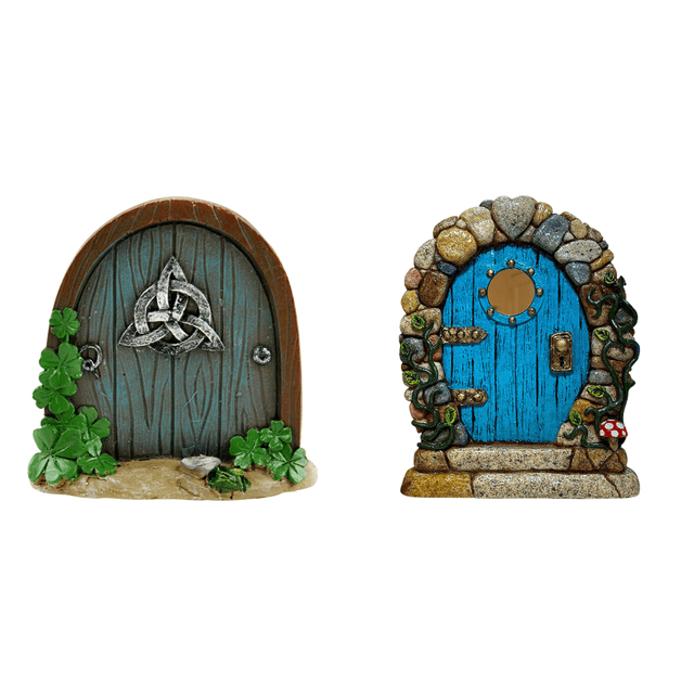Puerta Hadas Casa Muñecas Elfo en Miniatura Artesanía para Árboles Jardín (2)